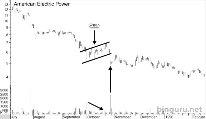 акции American Electric Power, флаг